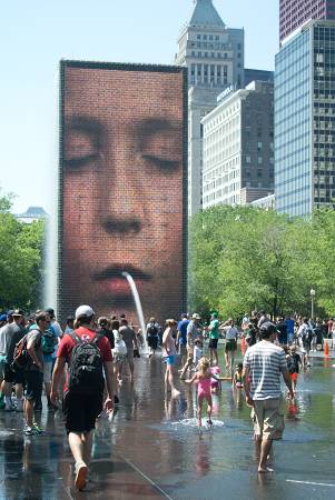 the Crown Fountain