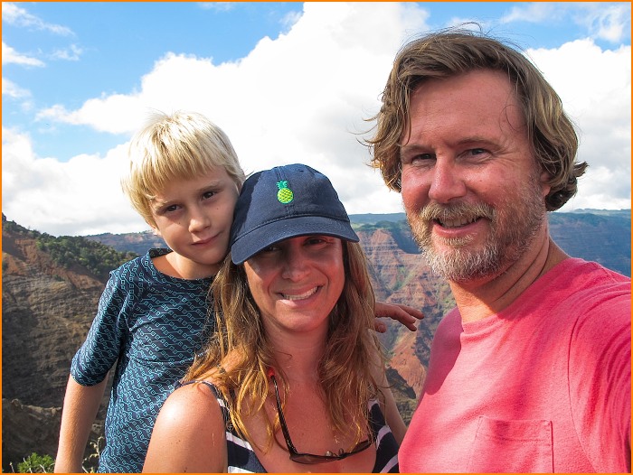 Caleb, Olivia, & CJ at Waimea Canyon