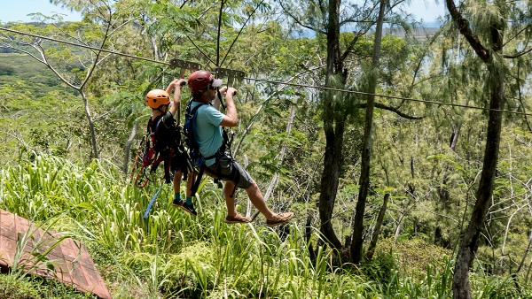 Caleb & CJ ziplining