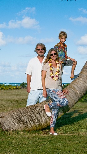 CJ, Olivia, & Caleb at Luau
