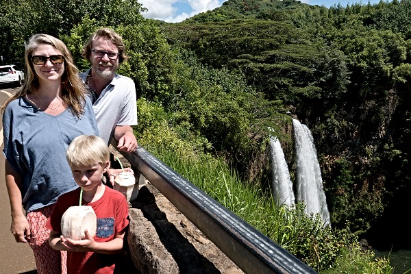 Olivia, Caleb, & CJ at WailuaFalls