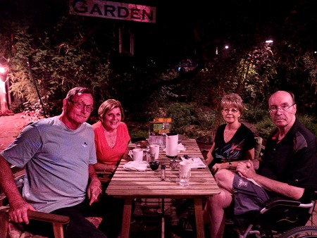 Craig, Patty, Marilyn, Mike at Choclate Garden