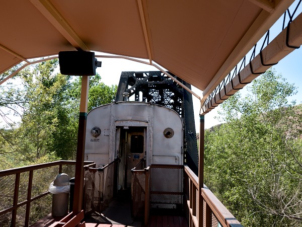crossaing a very narrow bridge