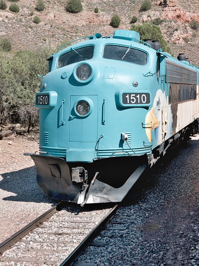 one of the two Rare Old Engines puling the train