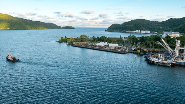 Exiting Pago Pago harbor