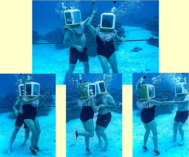 Craig & Patty dancing underwater