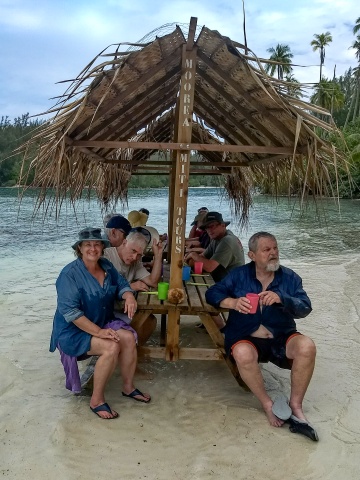 eating a meal on the ocean