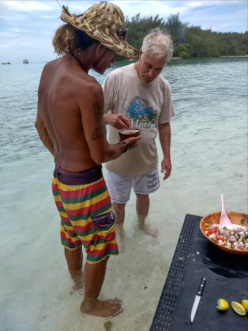 Steve getting coconut