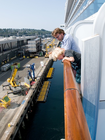 Caleb & CJ watching us cast off