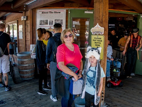 Patty & Caleb entering Lumberjack Show
