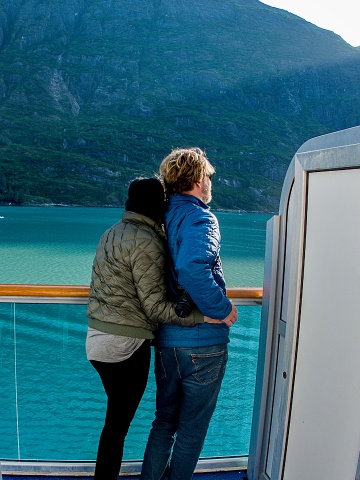 Olivia & CJ bidding the glacier goodby