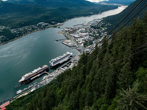 View of the ship from gondola