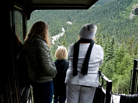 Overlooking trail to the Yukon