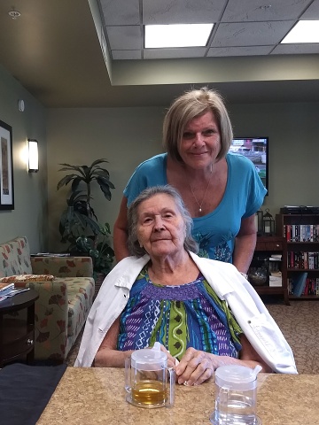 Patty with her aunt Lita