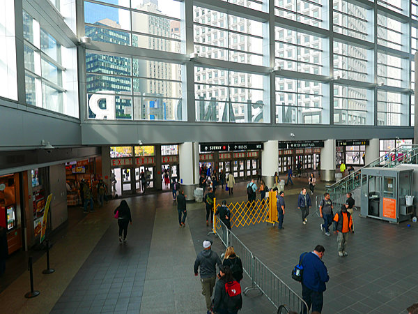 exiting the Staten Island Ferry terminal