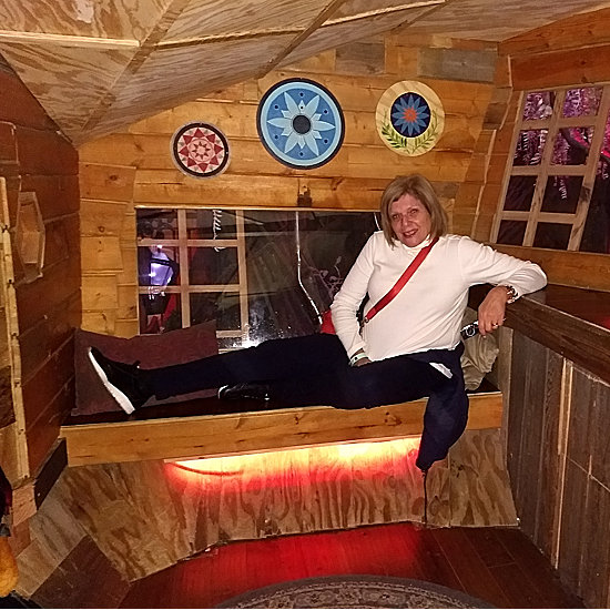 Patty in a tree house