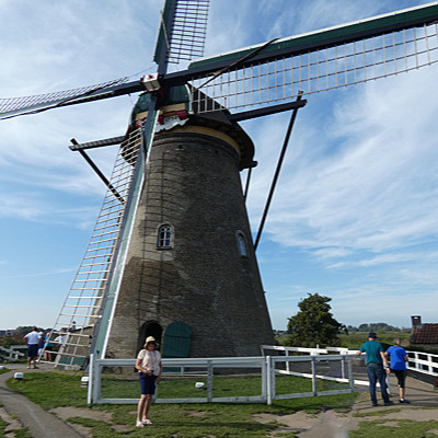 Patty at Windmill in Kinderdijk, Netherlands