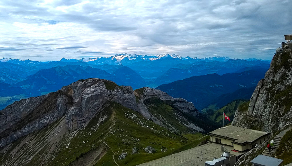 View of the Swiss Alps