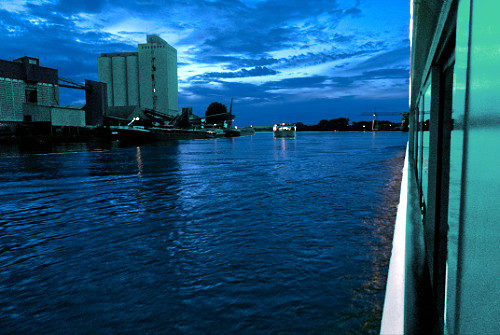 Early morning leaving Basal on the Rhine