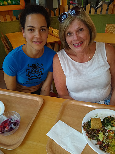 Carol & Patty at dinner