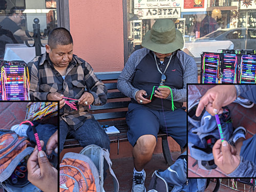 making bracelets for grandchildren