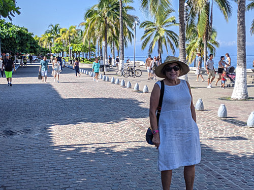 Patty on Puerto Vallarta boardwalk