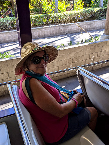 Patty on the zoo tram