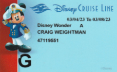 Disney Cruise Card