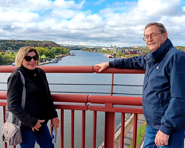 Patty & Craig on Wabasha Street Bridge
