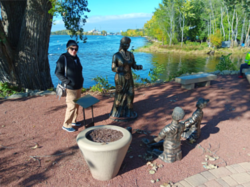 Patty in the Friendship Garden on the river