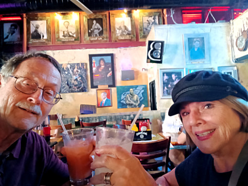 Craig & Patty with libations at BB King's
