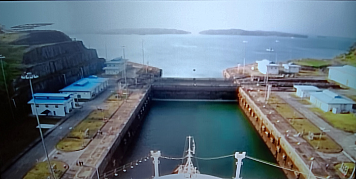 Emerald Princess in 3rd lock on Eastern side