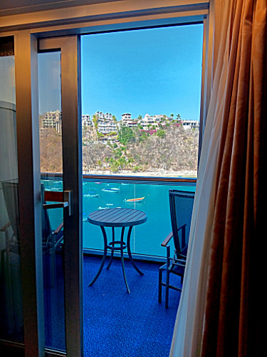 View of harbor from our cabin