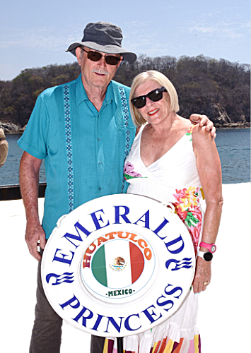 Craig & Patty leaving the Emerald Princess