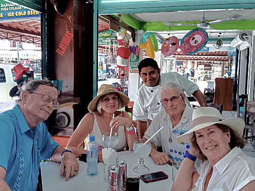 Craig, Patty, Steve, Ilene having a light lunch