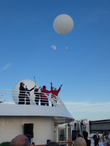 Releasing the weather balloon
