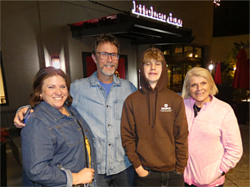 Julie, C.J., Caleb, Patty at the Kitchen Door